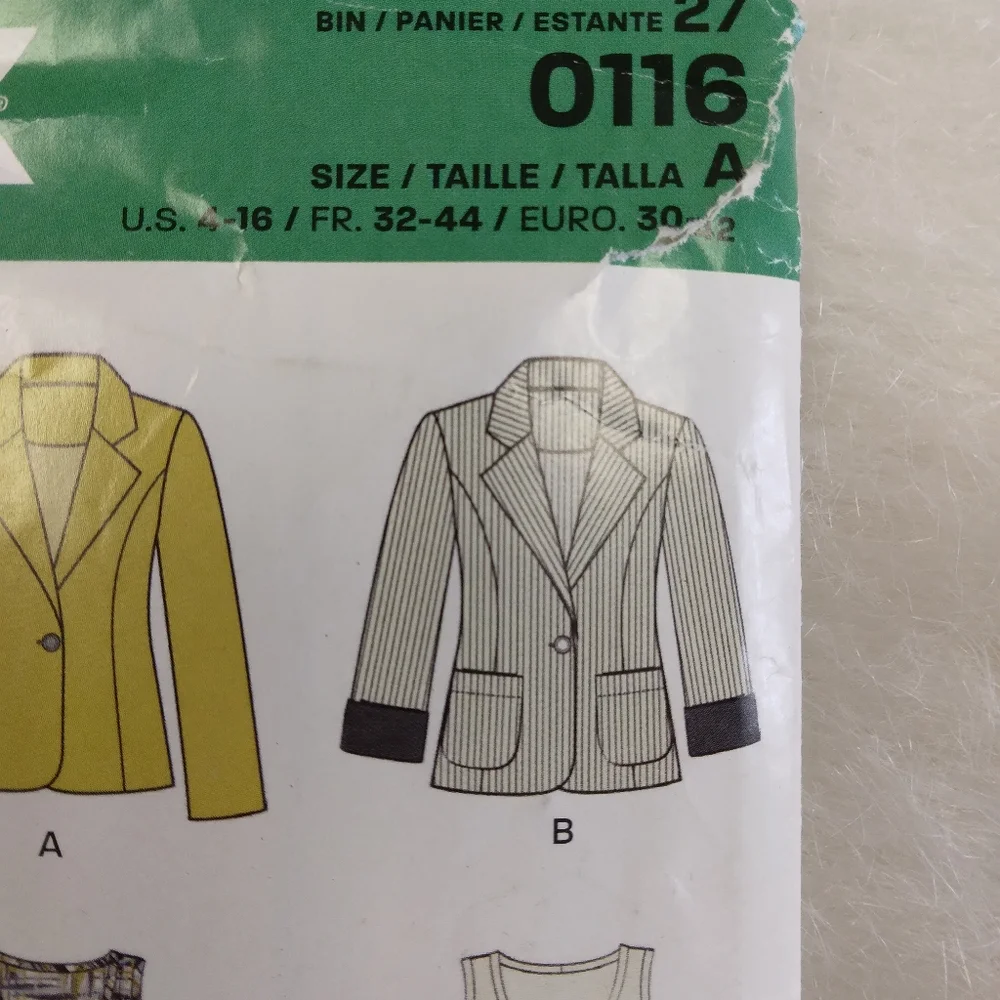 New Look 0016 Misses' Jacket Top Skirt Pants, Size 4-16